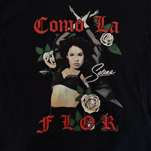 Selena Quintanilla and Rose Como La Flor Vintage 90s Men’s Music T-Shirt Size L - Picture 2 of 4